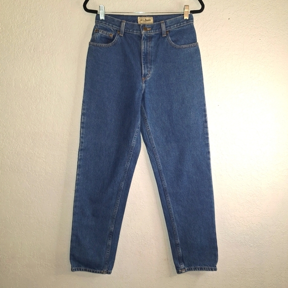 L.L. Bean Denim - LL Bean Classic Fit Jeans Womens 8 Regular Blue Medium Wash Denim Tapered Jeans